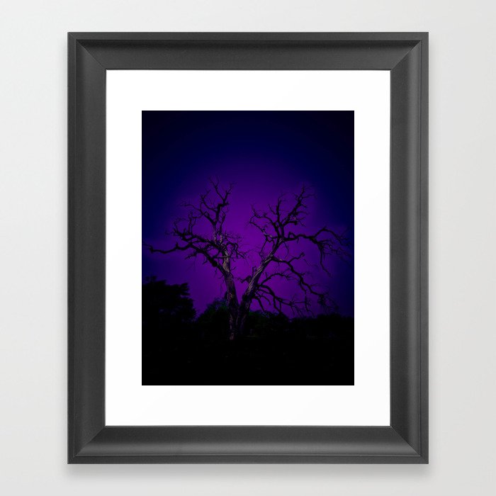 Biloxi tree blue Framed Art Print