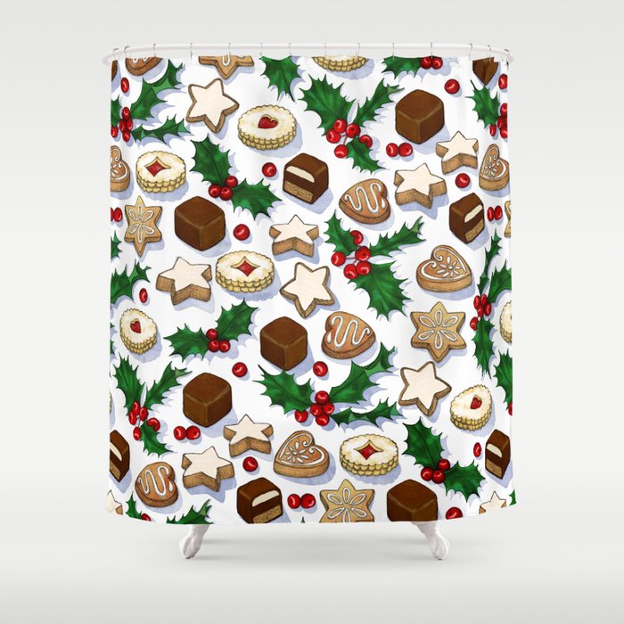 Christmas Treats and Cookies Shower Curtain