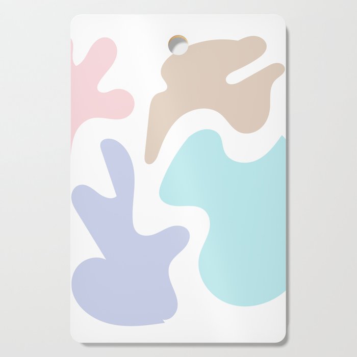 36 Abstract Shapes Pastel Background 220729 Valourine Design Cutting Board