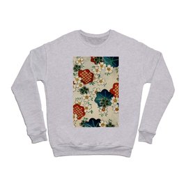Floral Traditional Japanese Pattern Crewneck Sweatshirt