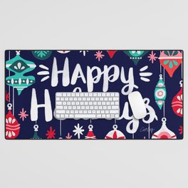Happy Holidays – Navy Desk Mat