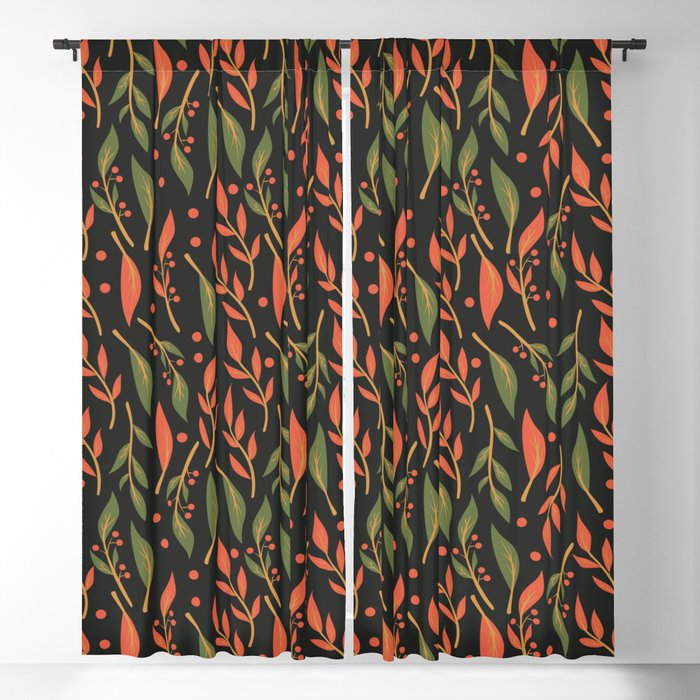 Vintage Floral Pattern 011 Blackout Curtain