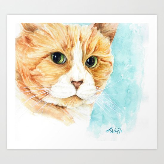 Stan the grumpy cat Art Print