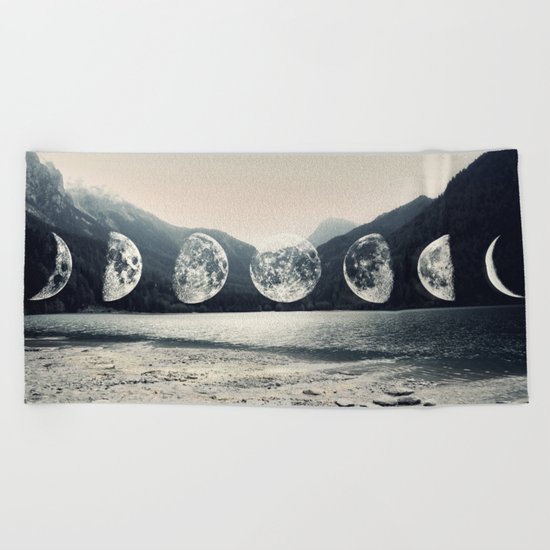 Moonlight Mountains Beach Towel