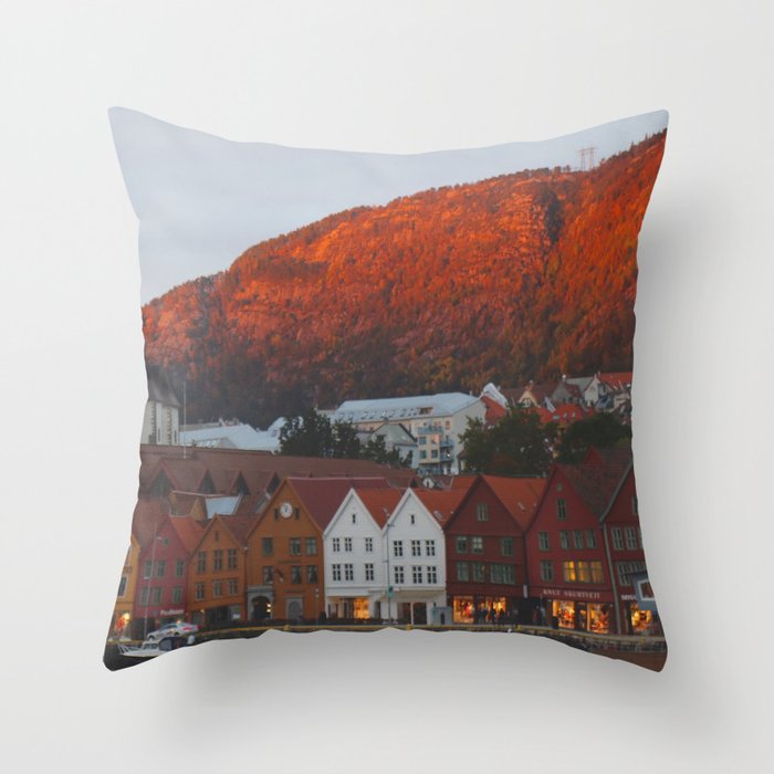 Bergen Landscape  Throw Pillow