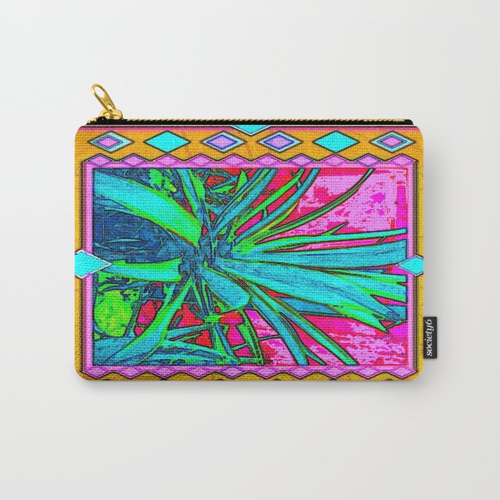 Tropical Foliage Western Style Abstract Carry-All Pouch