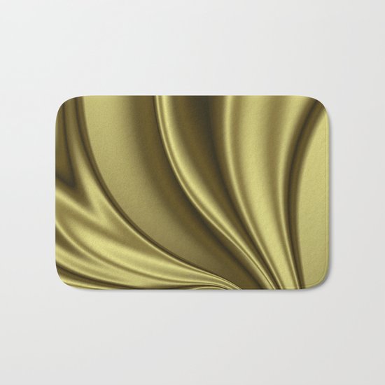 Abstract Fractal Colorways 02 Simple Gold Bath Mat
