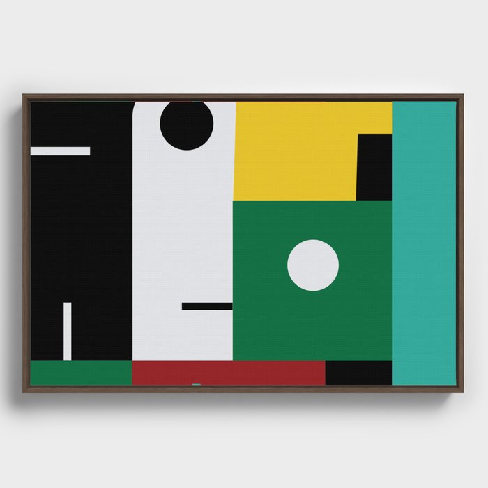 Bauhaus Face Framed Canvas