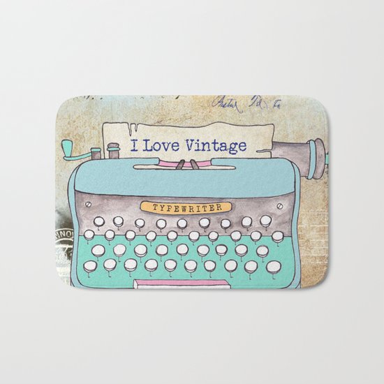Typewriter #3 Bath Mat