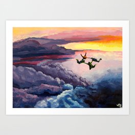 Sky-Diving Acrylic Art Print