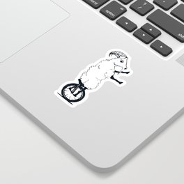 Goat on a Unicycle Sticker