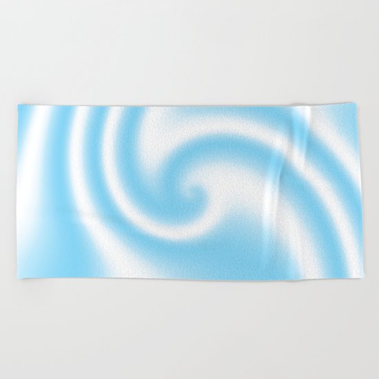 Blue Raspberry Ribbon Candy Fractal Beach Towel