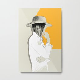 HAT Metal Print | Lifestyle, Decor, Fashion, Digital, Modern, Hat, Curated, Moderngirl, Oil, Ink 