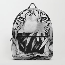 Endangered White Tiger Backpack | Whitetigerdrawing, Tigerart, Endangeredanimals, Drawing, Tiger, Whitetiger, Blackjaguar 