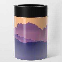 Misty Mountains Orange Sunset  Can Cooler