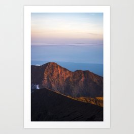 View from Rinjani Vulcano at sunrise | Lombok, Indonesia | Travel photography | Color Art Print Art Print
