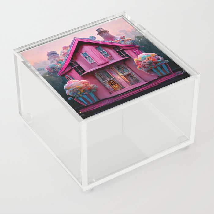 Cotton Candy House Acrylic Box