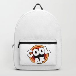 Cool AF / Super Cool  Backpack | Funny, Trendy, Yellow, Megacool, Graphicdesign, Coolas, Ascoolas, Retro, Cool, Red 
