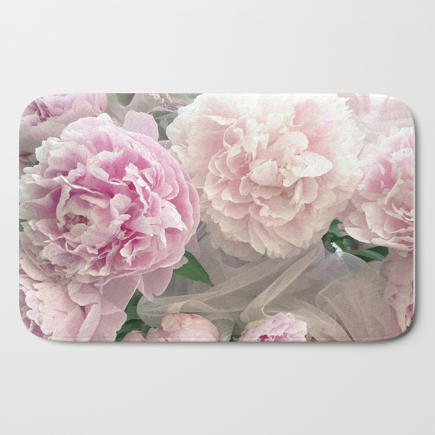 Shabby Chic Pastel Pink Peonies Wall Art Peonies Home Decor Bath