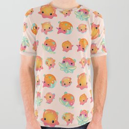 Flapjack octopus All Over Graphic Tee