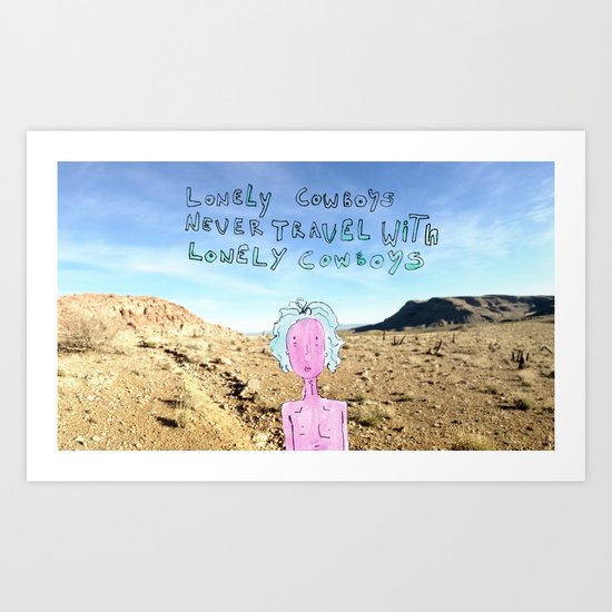 Lonely Cowboys Art Print