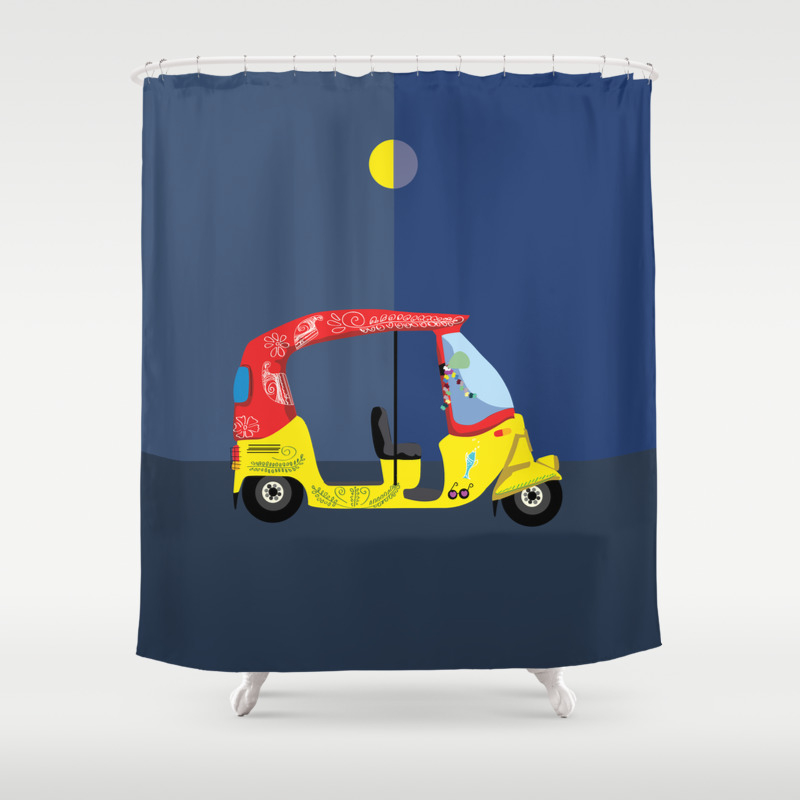 Auto Rickshaw Art Shower Curtain By 83oranges Society6