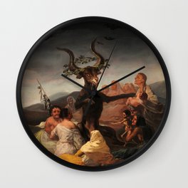 Witches' Sabbath, 1797-1798 by Francisco de Goya Wall Clock
