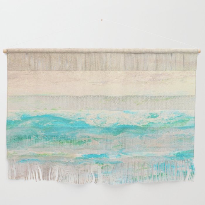 Brielle2, Light Tone, Seashore Oil Pastel Drawing Wall Hanging