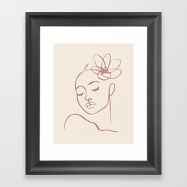 Flower Woman Soft Framed Art Print