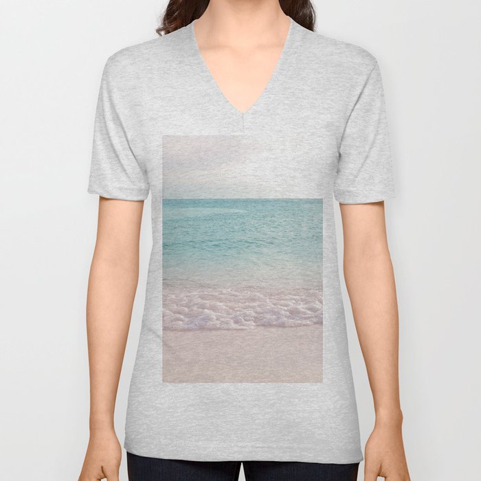 Soft Pastel Ocean Waves Dream #2 #wall #decor #art #society6 V Neck T Shirt