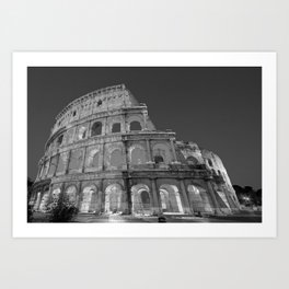 "Colosseum Night" Black And White Fine Art Photography Print Of The Colosseum At Night Art Print