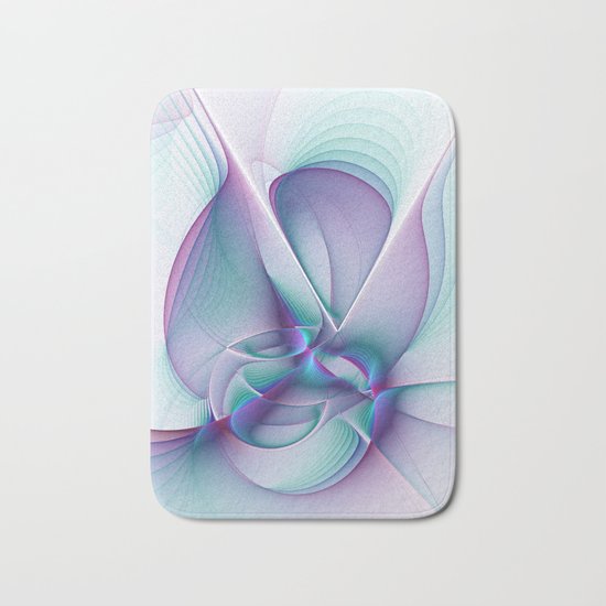 A Colorful Beauty, Abstract Fractal Art Bath Mat
