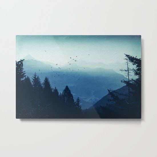 Blue Valmalenco - Alps at sunrise Metal Print