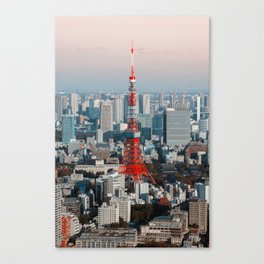 Tokyo Tower Architectural Art Print Canvas Print