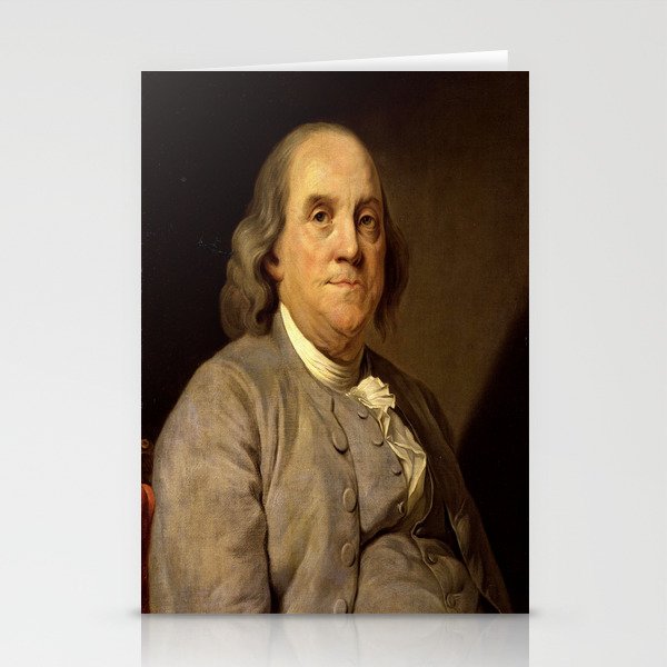 portrait of Benjamin Franklin by Joseph Duplessis Stationery Cards