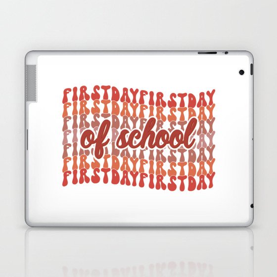 First day of school retro vintage art Laptop & iPad Skin