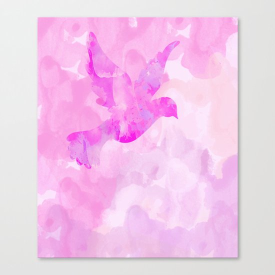 Abstract Flying Dove Canvas Print