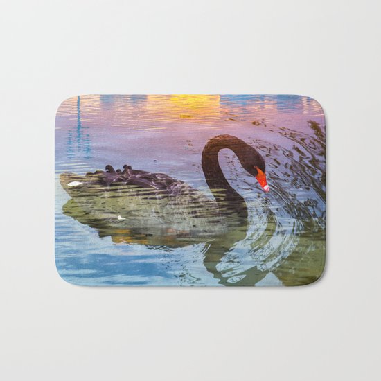 black Swan Bath Mat