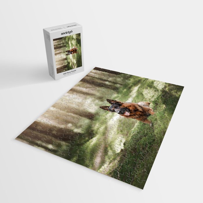 Odog German Shepherd Walks Fairy Forest Jigsaw Puzzle by Peek