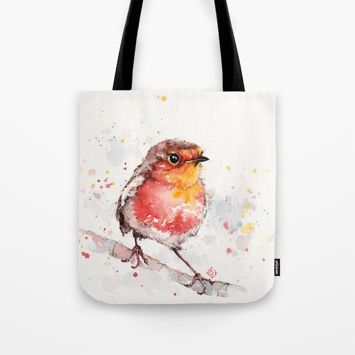 Adventure Awaits (Baby Robin Red Breast) Tote Bag by Sillier Than Sally ...