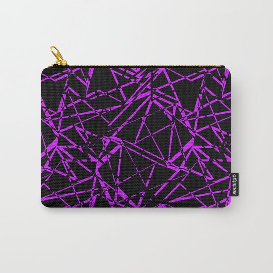 Abstract black and purple pattern .Line . Carry-All Pouch