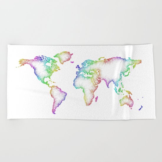 World map Beach Towel