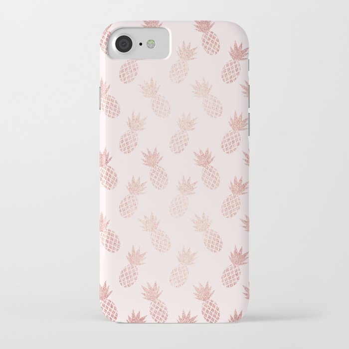 rose gold pineapple pattern iphone case