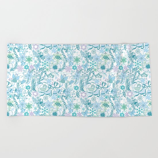 Bright xmas pattern Beach Towel