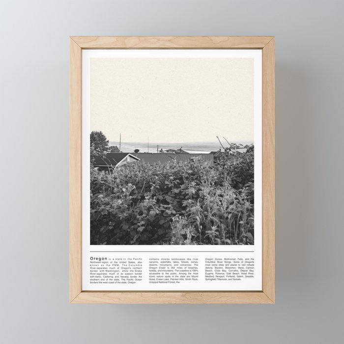 Coastal Views | Oregon Coast | Travel Photography Minimalism Framed Mini Art Print
