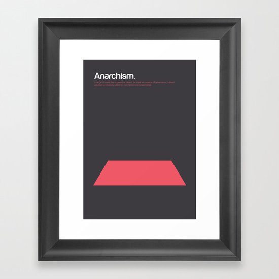 Anarchism Framed Art Print