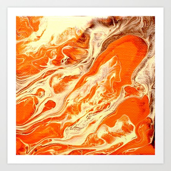 Orange Abstract Art Art Print