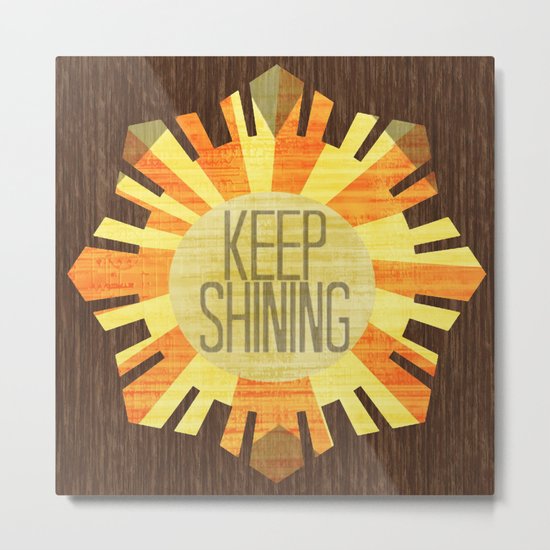 Baby Keep Shining Metal Print