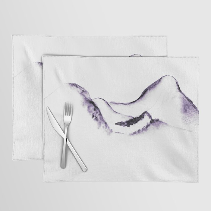 Purple Silence Mountain Range Placemat