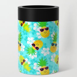 Funny Summer Tropical Pineapples Can Cooler